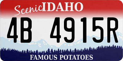 ID license plate 4B4915R