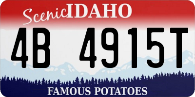 ID license plate 4B4915T