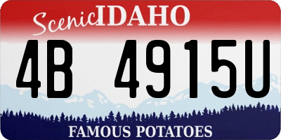 ID license plate 4B4915U