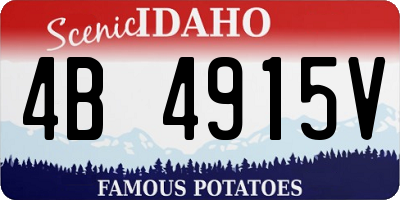 ID license plate 4B4915V