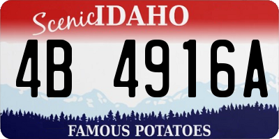 ID license plate 4B4916A