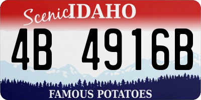 ID license plate 4B4916B