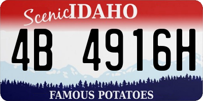 ID license plate 4B4916H
