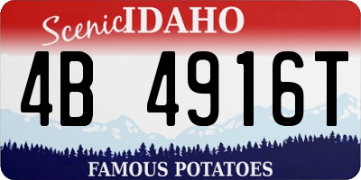 ID license plate 4B4916T
