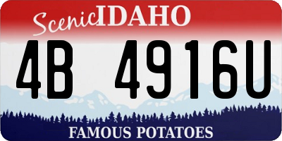 ID license plate 4B4916U