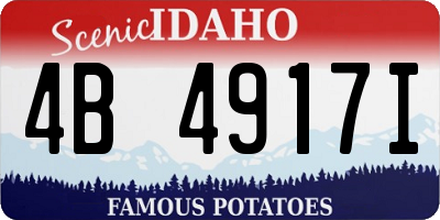 ID license plate 4B4917I