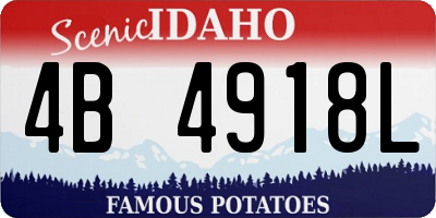ID license plate 4B4918L