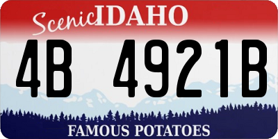 ID license plate 4B4921B