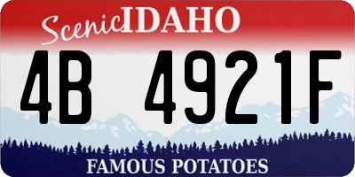 ID license plate 4B4921F