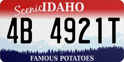 ID license plate 4B4921T