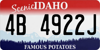 ID license plate 4B4922J