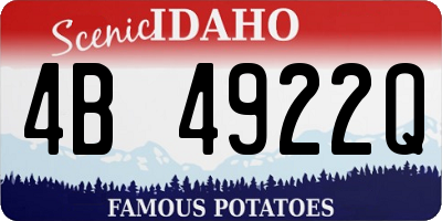 ID license plate 4B4922Q