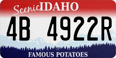 ID license plate 4B4922R