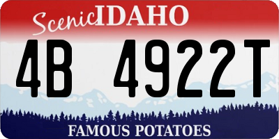 ID license plate 4B4922T