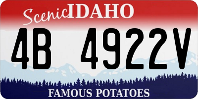 ID license plate 4B4922V