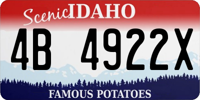ID license plate 4B4922X