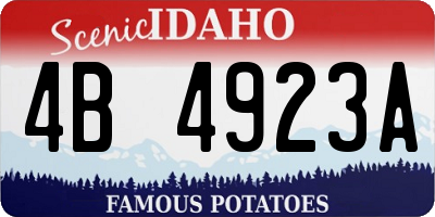 ID license plate 4B4923A