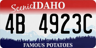 ID license plate 4B4923C