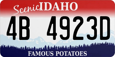 ID license plate 4B4923D