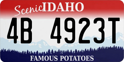 ID license plate 4B4923T