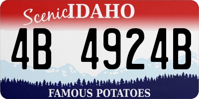 ID license plate 4B4924B