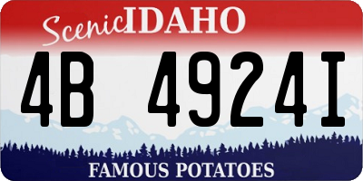 ID license plate 4B4924I