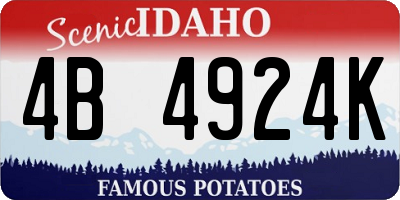 ID license plate 4B4924K