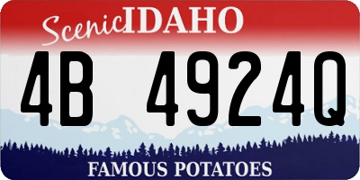 ID license plate 4B4924Q