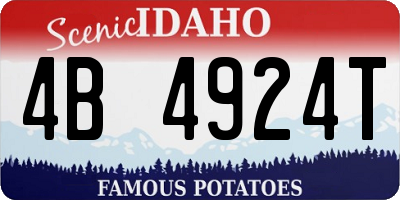 ID license plate 4B4924T