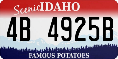 ID license plate 4B4925B
