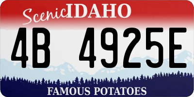 ID license plate 4B4925E
