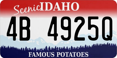ID license plate 4B4925Q