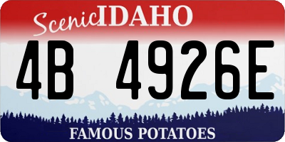 ID license plate 4B4926E