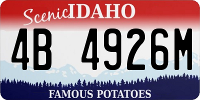 ID license plate 4B4926M