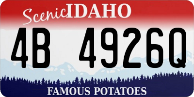 ID license plate 4B4926Q