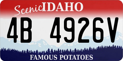 ID license plate 4B4926V