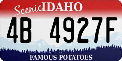 ID license plate 4B4927F