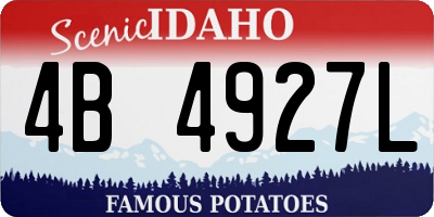 ID license plate 4B4927L
