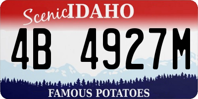ID license plate 4B4927M