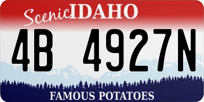 ID license plate 4B4927N