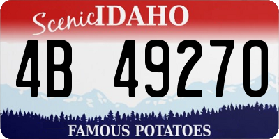 ID license plate 4B4927O