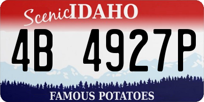 ID license plate 4B4927P