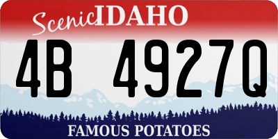 ID license plate 4B4927Q
