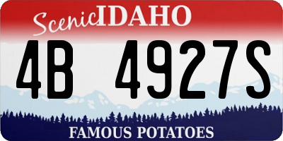 ID license plate 4B4927S