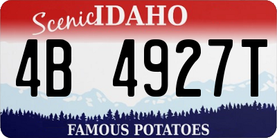 ID license plate 4B4927T