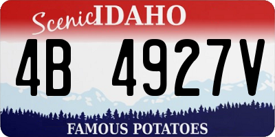 ID license plate 4B4927V