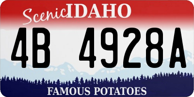 ID license plate 4B4928A