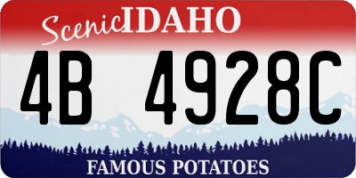 ID license plate 4B4928C