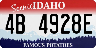 ID license plate 4B4928E