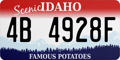 ID license plate 4B4928F